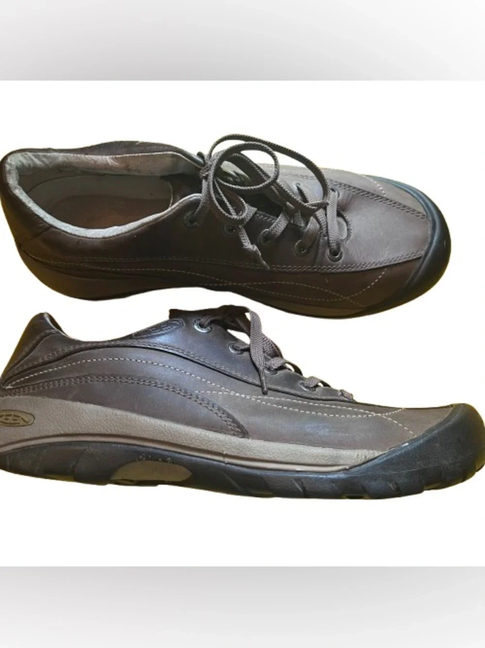 KEEN Toyah Shoes Women's 10 Brown Leather Hiking VGUC